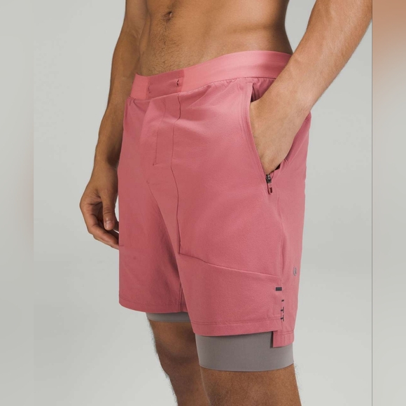 Lululemon License To Train Lined Short 7" (Brier Rose) Size S - Picture 2 of 13